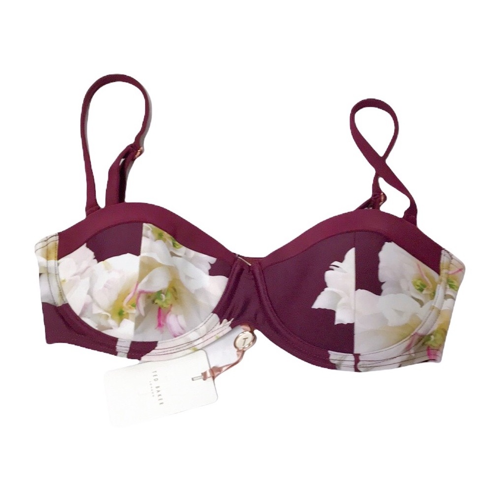 NWT TED BAKER LONDON Gardea Gardenia Bikini Top - Picture 9 of 11